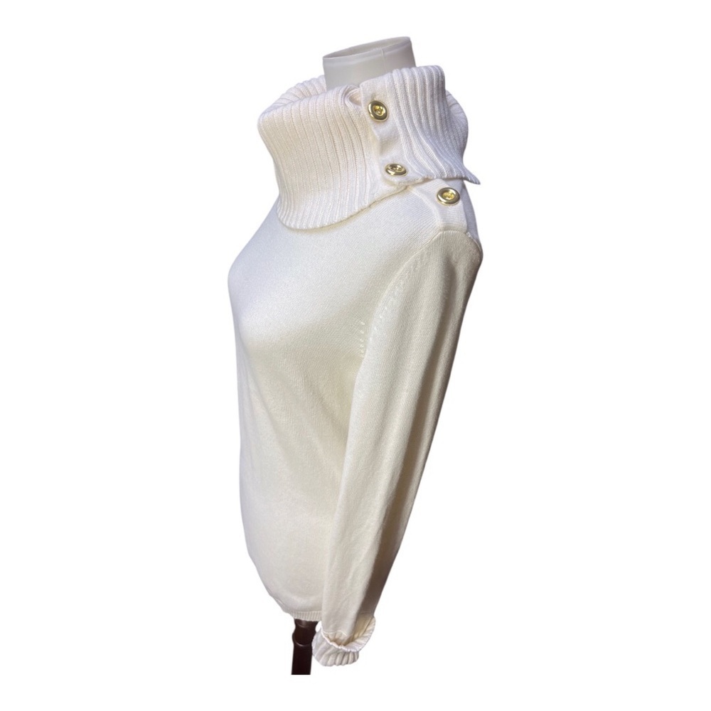 Banana Republic Convertible  Turtleneck with Brilliant Gold Buttons